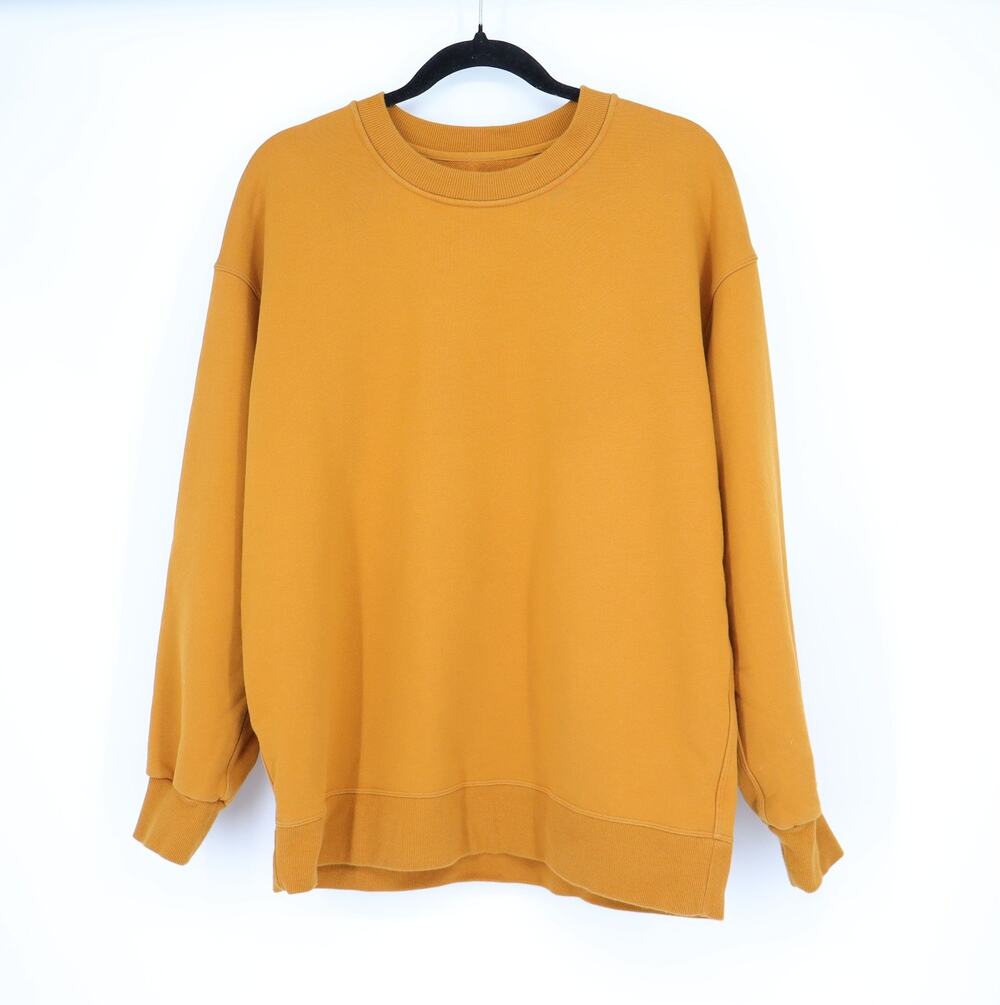 LULULEMON Perfectly Crew Sweatshirt Fools Gold Oversized Pullover Women's 4